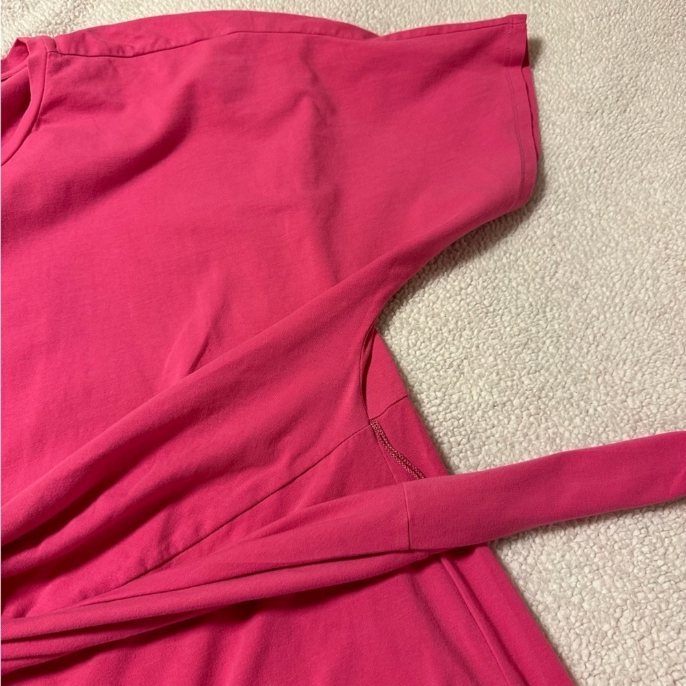 Eloquii Pink Cross Front Wrap Flutter Sleeve Dress - image 8